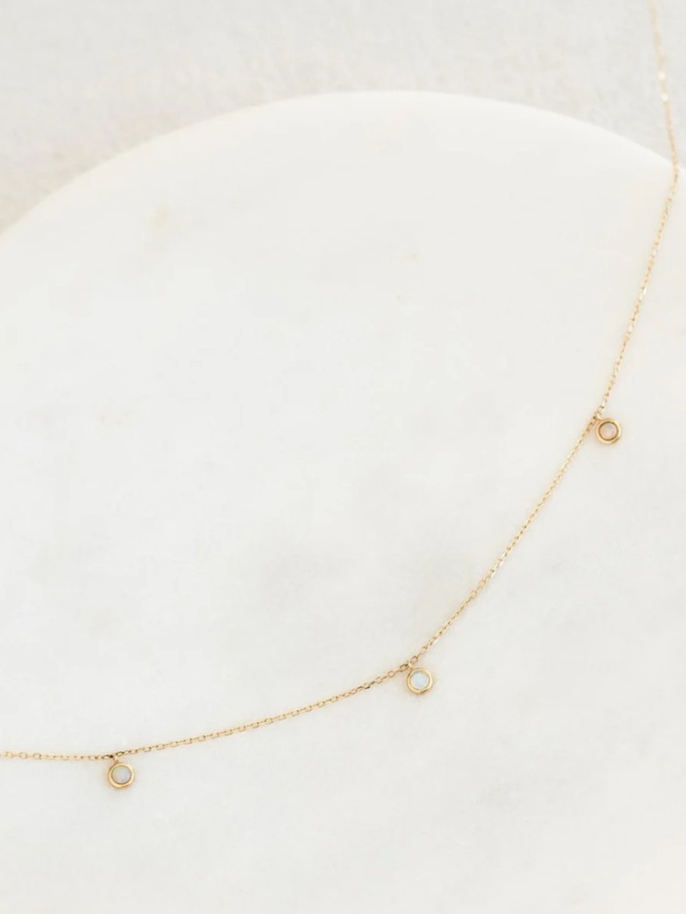 Gorjana 14K Solid Gold Opal Flutter Necklace - Picture 3 of 5